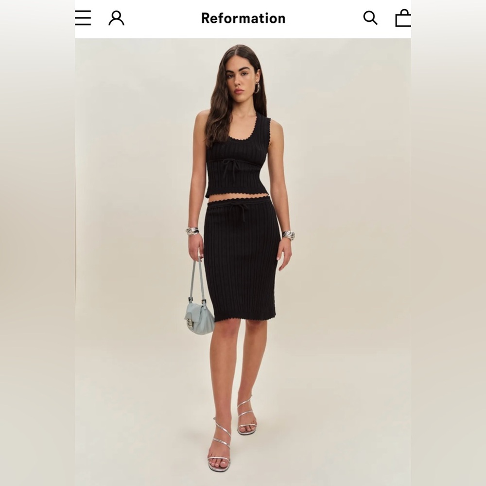 Reformation Erin Cotton Sweater Set